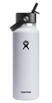 Hydro Flask 40 OZ Wide Flex Straw Cap White