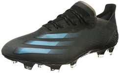 adidas Men's X Ghosted.1 Fg Soccer Shoe, Core Black Signal Cyan Grey Six, 5.5 UK