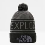 The North Face Retro TNF Pom Beanie Vanadis Grey-TNF Black (3FMP F9L)