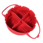 Basket for ULTENIC  Air Fryer K10 5L 1500W Silicone Round Silicone Red 4 Section