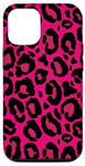 Coque pour iPhone 15 Pro Imprimé léopard rose