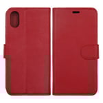 iPhone X/XS Plånboksfodral Magnet Läder med Stativ G-SP - Röd Röd