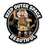 Keep Outer Space Beautiful Sticker, Accessories