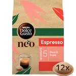 Café Dosettes Compatibles Dolce Gusto Neo Espresso Intensité 5 Nescafe Dolce Gusto Neo - La Boîte De 12 Dosettes