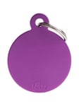 MyFamily ID Tag Basic collection Big Round Purple in Aluminum