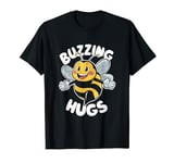 Buzzing Hugs Cute Bee Flying with a Smile T-Shirt