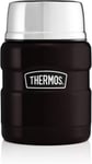 Thermos 190759 King Food Flask-470 Ml, Matt Black, Stainless Steel