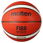 Molten BG2010 Ballon de Basket-Ball intérieur/extérieur, approuvé par la FIBA, Caoutchouc de qualité supérieure, Canal Profond, Taille 6, Orange/Ivoire, Convient pour Les garçons âgés de 12, 13, 14