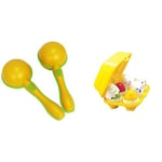 A-Star Plastic Maracas - Yellow & TOMY Toomies Hide and Squeak Eggs, Educational Shape Sorter Baby, Toddler and Kids Toy, Suitable For 6 Months and 1, 2 and 3 Year Old Boys and Girls
