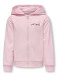 Kids Only Happy zip hoodie - pink lady