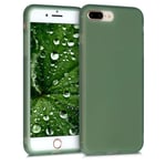 kwmobile Soft Silicone Case Compatible with Apple iPhone 7 Plus / 8 Plus - Protective Translucent Smartphone Back Cover - Forest Green