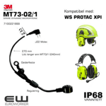 3M Peltor MT73-02/1 - Vanntett Dynamisk Mikrofon til Protac (IP68)