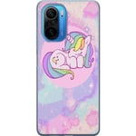 Xiaomi Poco F3 Transparent Mobilskal Sovande Enhörning