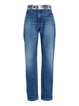Tommy Hilfiger Boys Modern Straight Monotype Tape Jeans - Blue, Blue, Size Age: 6 Years