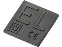 ABB-bricka med EL-symbol dubbelisolerad30x30 mm