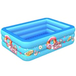 H.aetn Paddling Pools For Kids Adults,Family Swimming Pool With Pump Water Toys,Garden Inflatable Pool Blow Up Pool,Parent Child Water Pool Blue 150cm