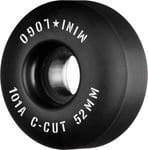 Mini Logo Skateboard Hjul C-cut 52mm 101A Black 4-pak