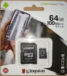 For Nintendo Switch 64GB Kingston Micro SD XC Class 10 Card 100MB/s