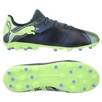 PUMA Future 7 Play MG Lights Out - Blå/Lila/Grön/PUMA White Barn, storlek 28