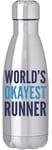 World's Okayest Runner Funny Marathon Slogan Thermal Water Bottle