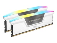 CORSAIR Vengeance RGB - DDR5 - sats - 32 GB: 2 x 16 GB - DIMM 288-pin - 5200 MHz / PC5-41600 - CL40 - 1.25 V - vit