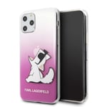 Karl Lagerfeld KLHCN58CFNRCPI iPhone 11 Pro hardt deksel rosa/rosa Choupette Fun