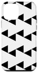 Coque pour iPhone 12 mini White Black Scandinavian Nordic Triangles Squares Pattern