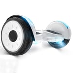 QINGMM Hoverboard,Intelligent Electric Scooters with Bluetooth Speaker And Colorful LED Light,Self Balancing Scooter for Kids And Adult,white