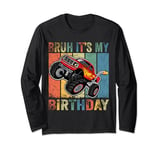 It Is My Birthday Boy Monster Truck Car Party Day Kids Cute Long Sleeve T-Shirt