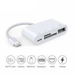 4 In 1 Lightning To Tf Sd Card Reader Camera Usb Otg Adapter For Iphone Ipad