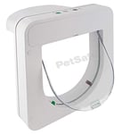PetSafe Chatière à puce électronique Petporte, accès automatique avec reconnaissance de puce, clé de porte incluse, pour chats jusqu'à 7 kg