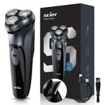 SEJOY Men‘s Electric Shaver Razor Rotary Beard USB Rechargeable Cordless Trimmer