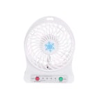 Portable LED Light Mini Fan Air Cooler Mini Desk USB Fan Third Wind USB Fan 14 * 10.6 * 4.2cm-White