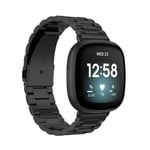 Fitbit Versa 4/Sense 2/Versa 3/Sense 3 klokkerem i rustfritt stål - svart