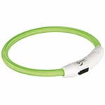 JollyPaw Blinkande Halsband USB X-Small-Small 35cm x 7mm Grön 
