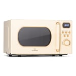Microwave Oven Digital 20 L 800W Defrost 8 Programmes Grill Freestanding Cream