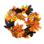 Simulation Flower Garland With Lamp Maple Leaf Decor Hanging A