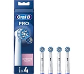 ORAL B Pro Sensitive Clean X-Filaments Replacement Toothbrush Head - Pack of 4, White, White