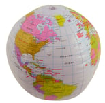 Pack of 10 Inflatable World Globes Atlas 12" (30cm) - Educational Kids Toy Party