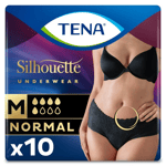 TENA Lady Silhouette Pants Normal Black Medium x6 Packs of 10 Incontinence Pants