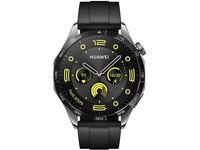 Huawei Watch GT 4 - 46 mm - rostfritt stål - smart klocka med rem - fluoroelastomer - handledsstorlek: 140-210 mm - display 1.43 - NFC, Bluetooth - 48 g - svart