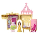 Mattel Princesses Disney Coffret Le Château De Belle, Histoires À Empiler, Maison De Poupée Avec Mini-Poupée Et 8 Éléments De Jeu, Jouet Enfant, Dès 4 Ans, HPL52