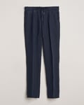 BOSS BLACK Genius Slim Fit Linen Pants Dark Blue