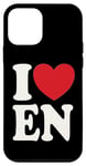 Coque pour iPhone 12 mini I Love FR I Heart FR Initiales Hearts Art F.N