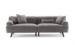SoffaDirekt TYLÖSAND 3-sits Velvet Ljusgrå