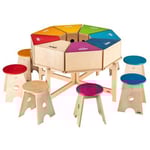 Nino Percussion NINOSET954-2 Deluxe Classroom Cajon Group Rhythm Set 19 pcs