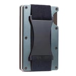 RFID-blokkeringskortholder lommebok - hold opp 12-15 kort Grå