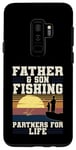 Coque pour Galaxy S9+ Père-fils Partenaires de pêche pour la vie rétro assortis