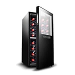 32 Bottled Wine Cooler, Quiet Running Thermoelectric Independent Double Temperature Zone Wine Cooler,Home/Bar