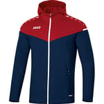 JAKO Men's Champ 2.0 Hooded Jacket, Marine/Chili Red, L